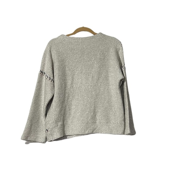 Lucky Brand Pullover Sweater Criss Cross Stitching Embroidery Western Size Small - Picture 2 of 8